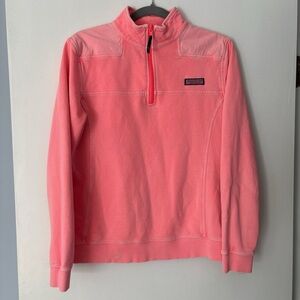 Vineyard Vines Overdyed Shep Shirt Neon Coral Women’s Size Small